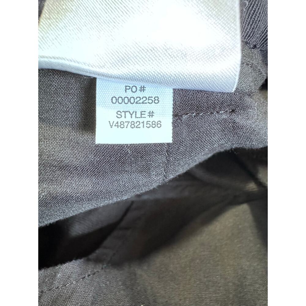 Vince Linen Cotton Wide Leg Crop Pants Black High Rise Size 4 Ankle Trouser Fits - Picture 7 of 7